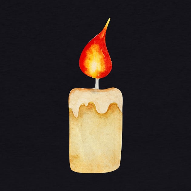 candle watercolor by shoko